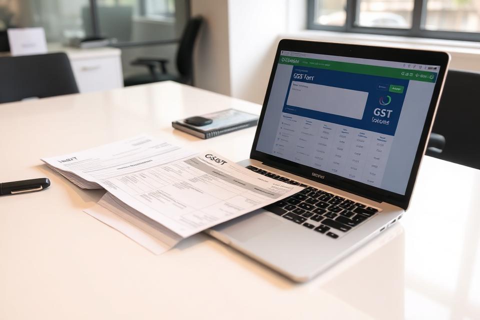 Invoices and a calculator on a desk